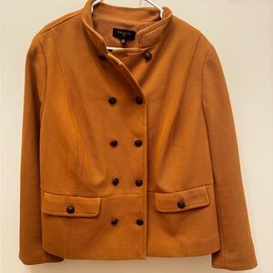 Talbots Women's Double-Breasted Camel Pea Coat